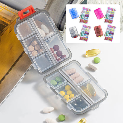 Portable Pill Box Case with 161 Custom Labels