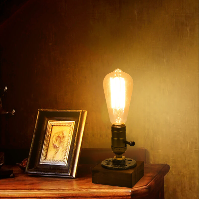Rustic Metal Edison Style Table Lamp