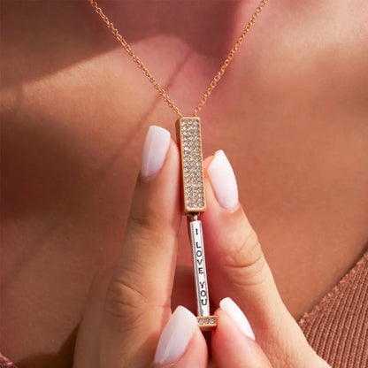 Invisible Love Message Bar Necklace