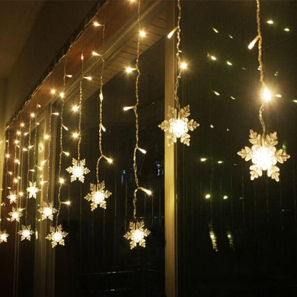 Outdoor String Snowflake Fairy Lights - Waterproof