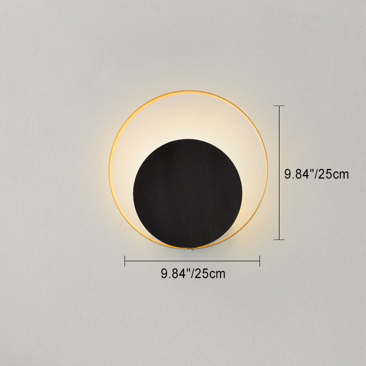 Simple Metal Round Wall Light Lamp For Bedroom