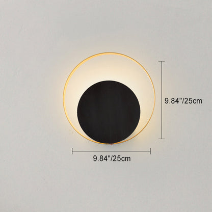 Simple Metal Round Wall Light Lamp For Bedroom