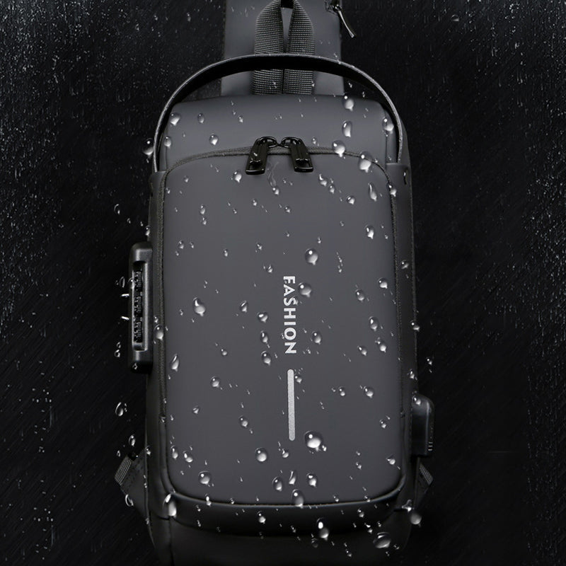 Secure Water Resistant USB Sling Backpack