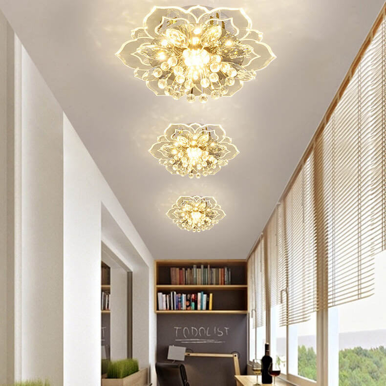 Elegant Crystal LED Flush Mount Ceiling Light - Cofik