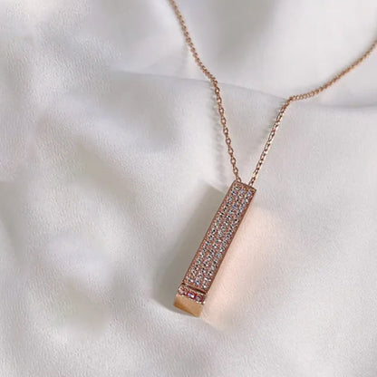 Invisible Love Message Bar Necklace