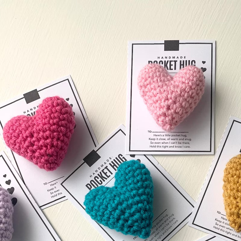 Cozy Handmade Crochet Heart Token