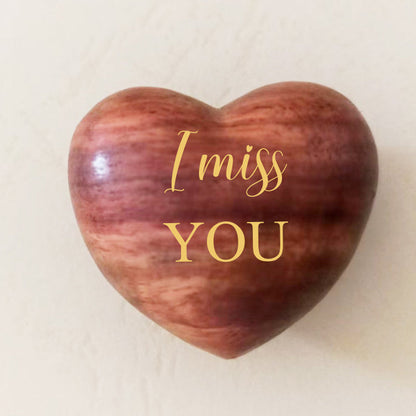 Mini Wooden Heart Charm Token