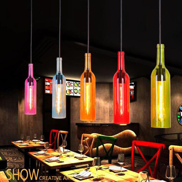 Colorful Glass Pendant Lamp for Home Office