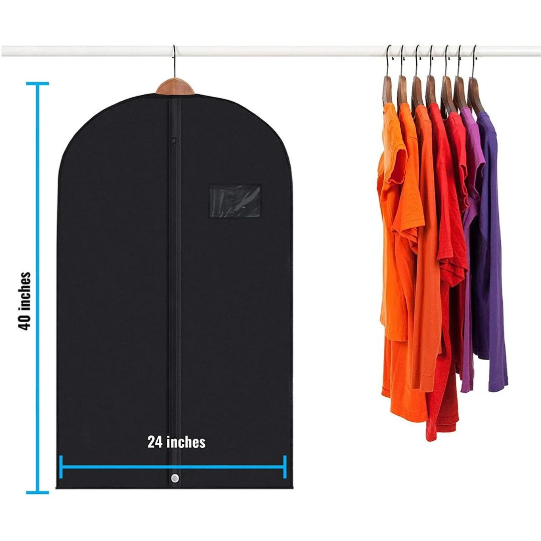 5-Pack Waterproof Clothing Storage Bags with Clear Window