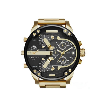 Modern Stainless Steel Quartz Chrono Watch
