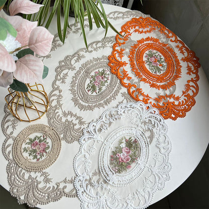 Delicate Floral Crochet Table Doily Set