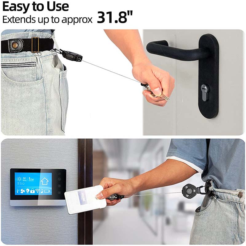 Durable Compact Retractable Keychain