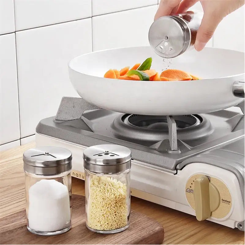 Clear Spice Storage Jar Set