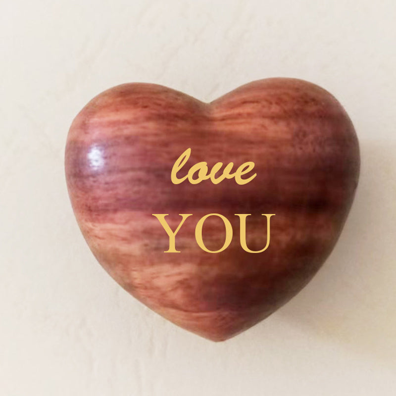 Mini Wooden Heart Charm Token
