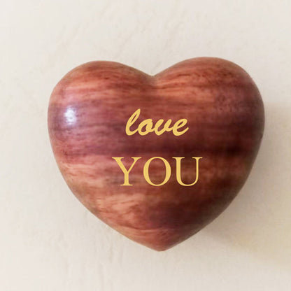 Mini Wooden Heart Charm Token