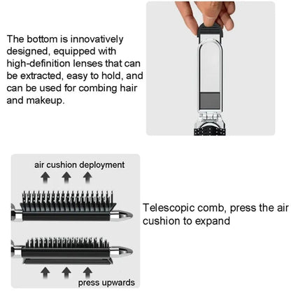Portable Compact Travel Hair Brush Mirror