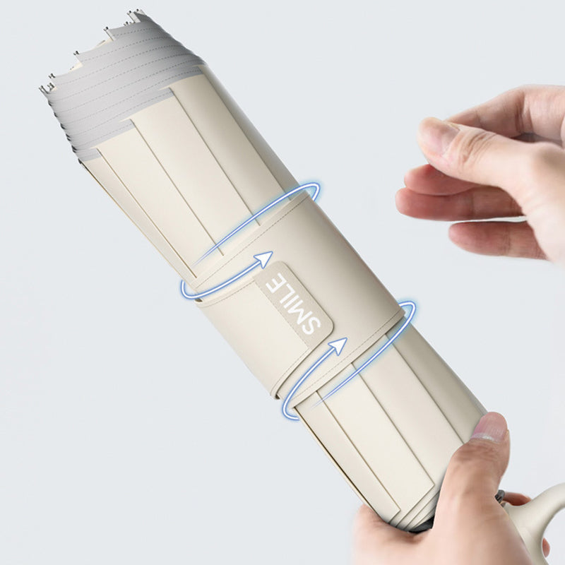 Compact Umbrella with Secure Buckle Closure