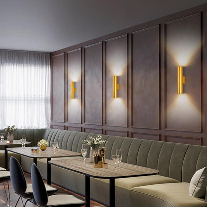 Silver Double Tube Wall Light