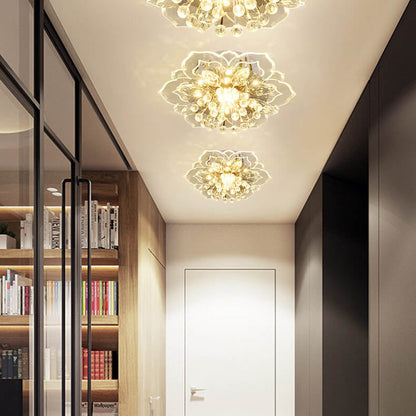 Elegant Crystal LED Flush Mount Ceiling Light