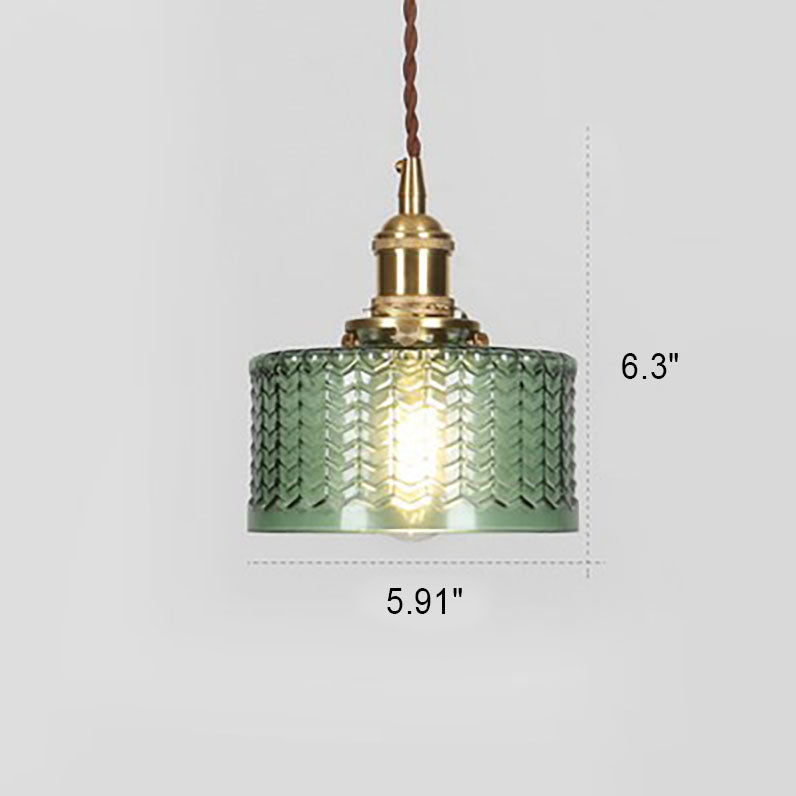 Sleek Copper Glass Pendant Light Fixture