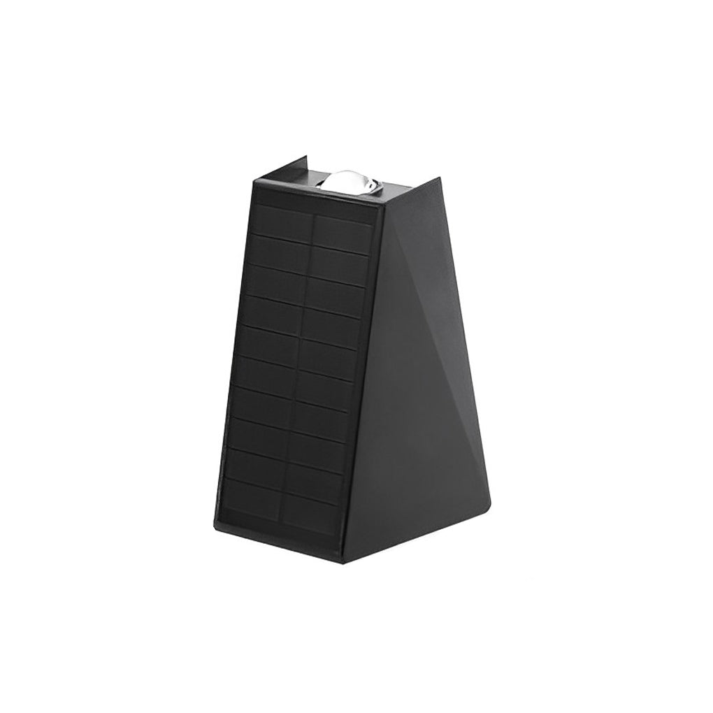 Outdoor LED Solar Powered Black Wall Lamps