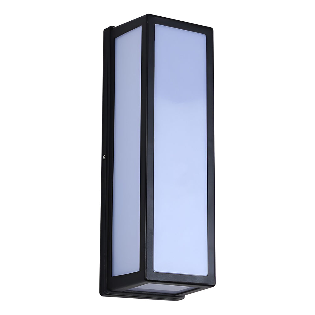 Outdoor Slim LED Motion Activated Black Wall Light