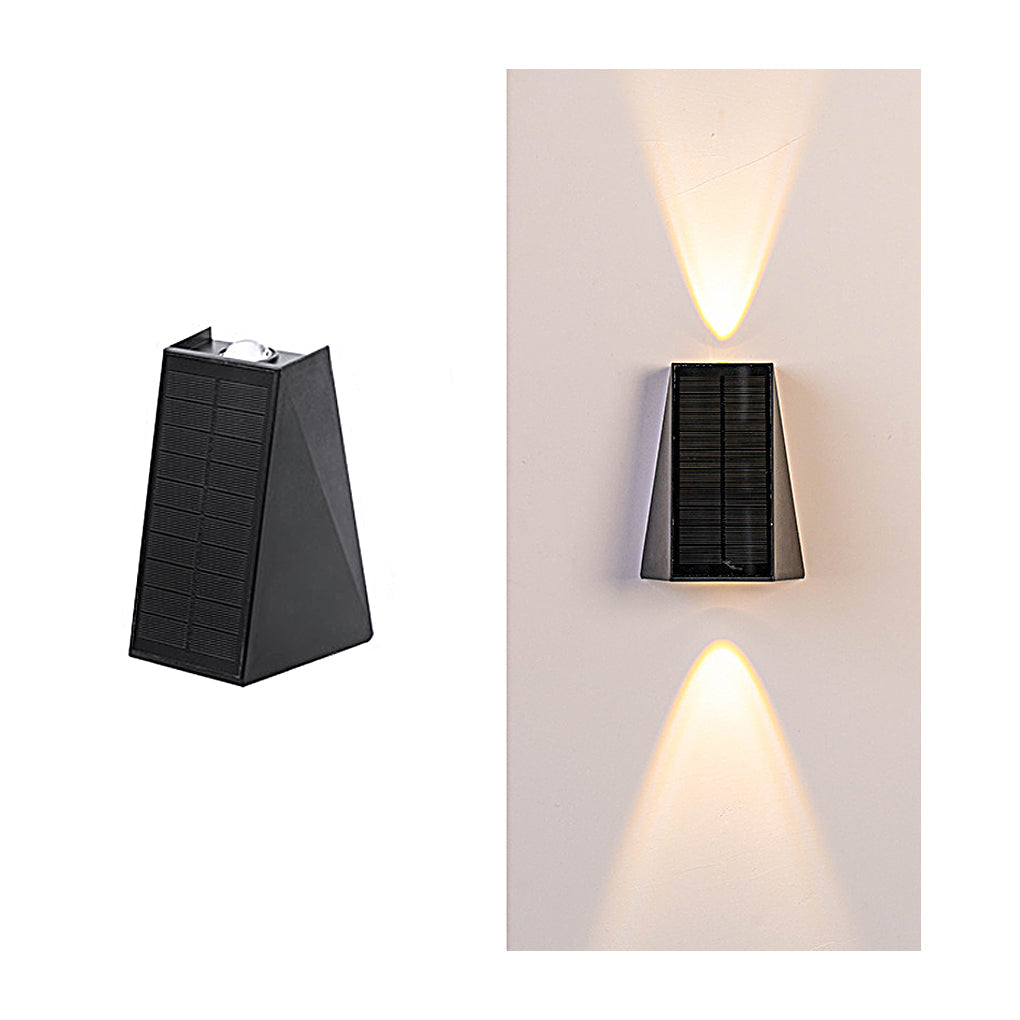 Outdoor LED Solar Powered Black Wall Lamps - Cofik