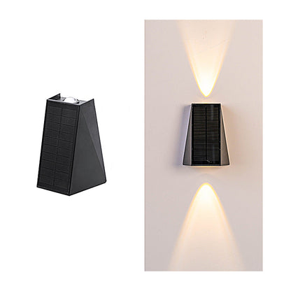 Outdoor LED Solar Powered Black Wall Lamps - Cofik