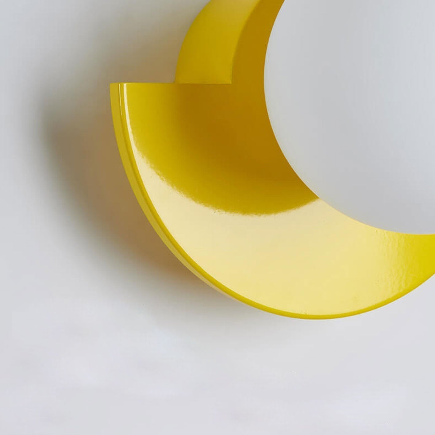 Round Glass Pendant Light with Colored Metal Base