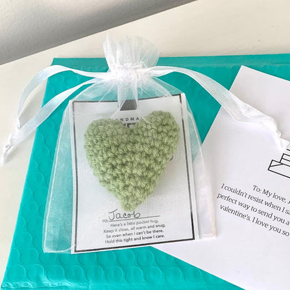 Cozy Handmade Crochet Heart Token