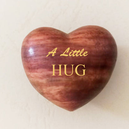 Mini Wooden Heart Charm Token