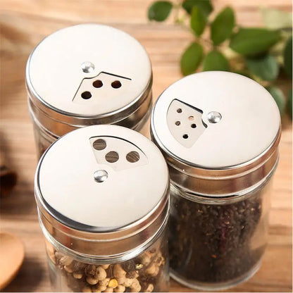 Clear Spice Storage Jar Set