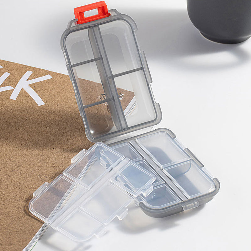 Portable Pill Box Case with 161 Custom Labels
