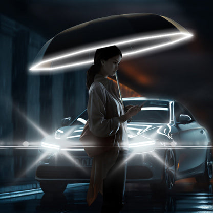 Compact Umbrella with Secure Buckle Closure