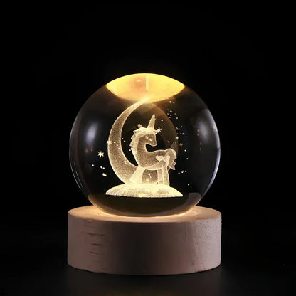 Colorful Globe LED Bedside Lamp