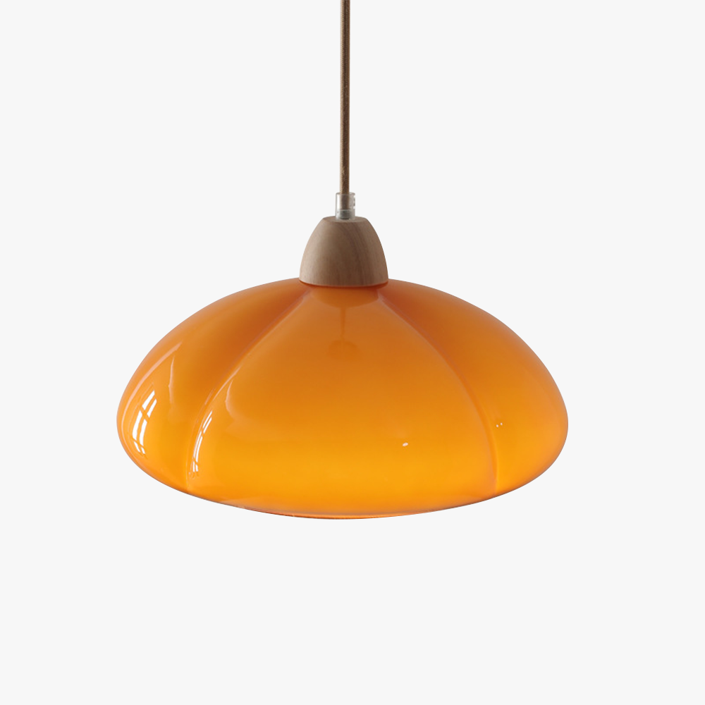 Classic Hanging Glass Pumpkin Lamp