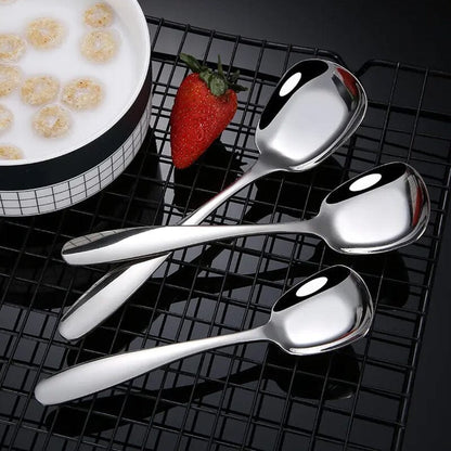 Stainless Steel Square Head Dinner Spoon