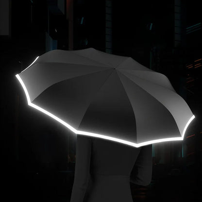 Compact Umbrella with Secure Buckle Closure