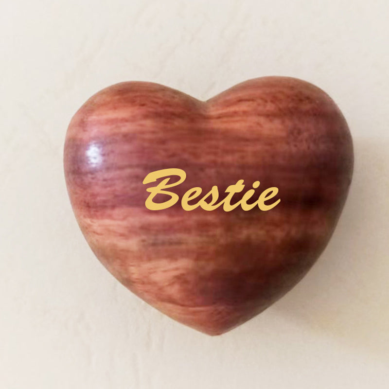 Mini Wooden Heart Charm Token