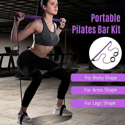 Compact Home Pilates Exercise Bar Set