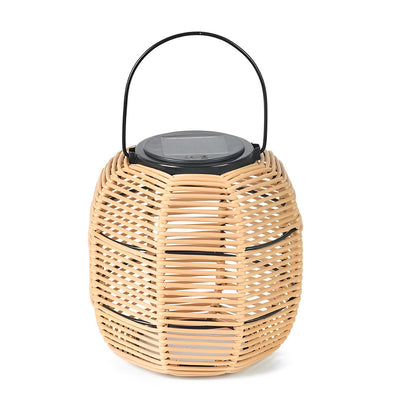 Outdoor Solar Powered Rattan Garden Lamp