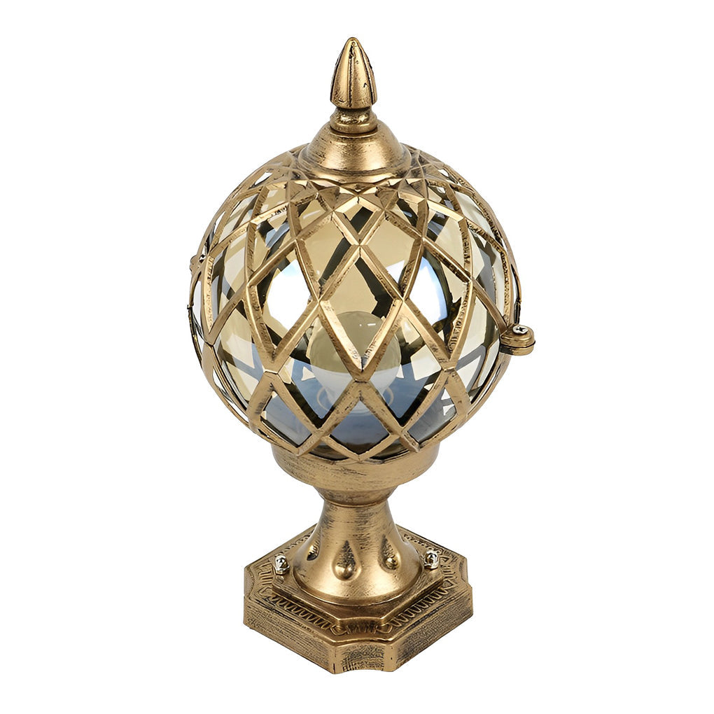 Durable Metal Round Solar Powered Outdoor Garden Lights