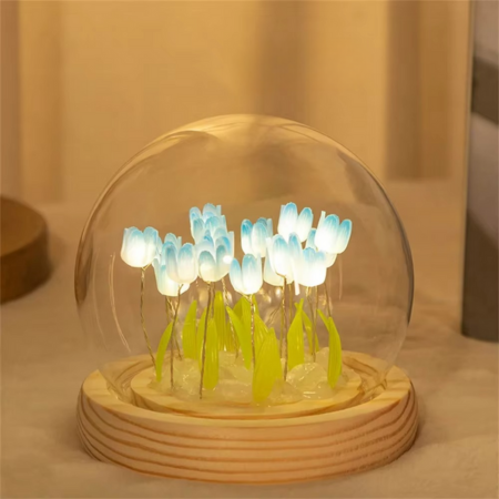 Colorful LED Tulip Bedside Table Lamp