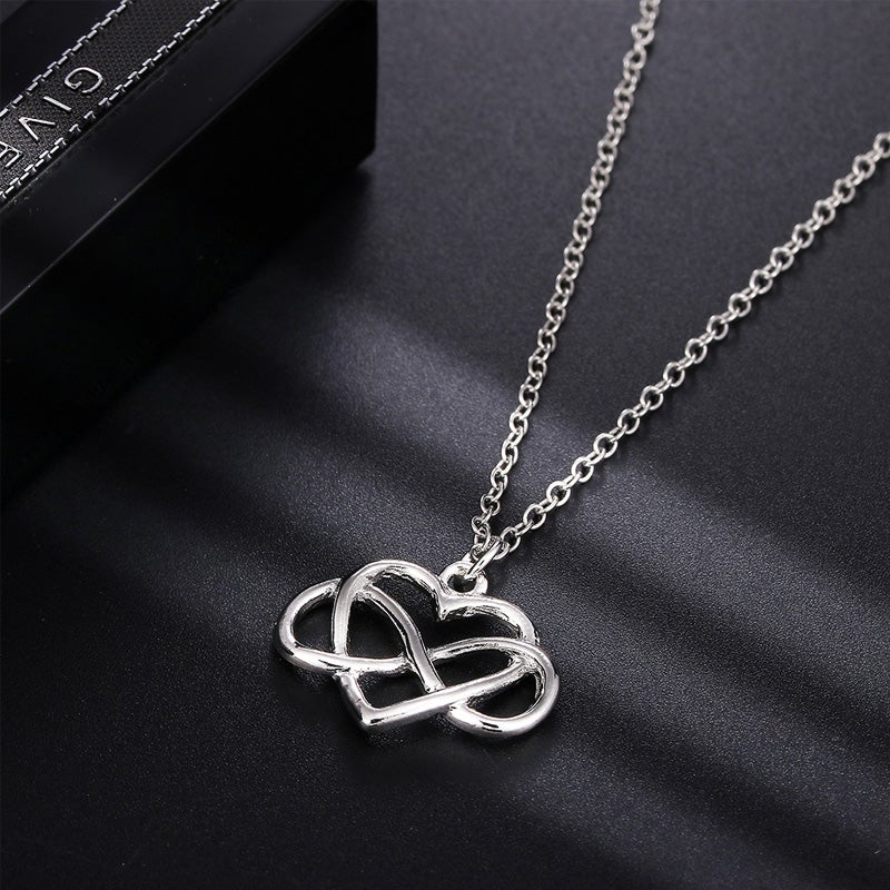 Lovely Heart Shaped Bow Necklace
