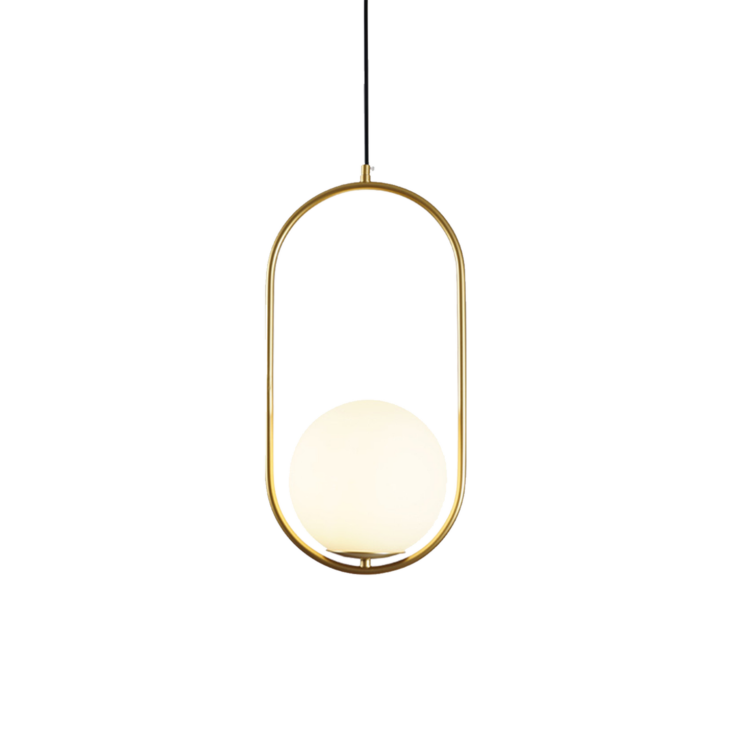 Sleek Brass Pendant Light Adjustable Ceiling Fixture