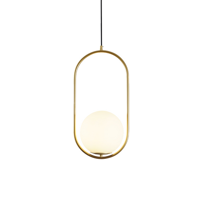 Sleek Brass Pendant Light Adjustable Ceiling Fixture