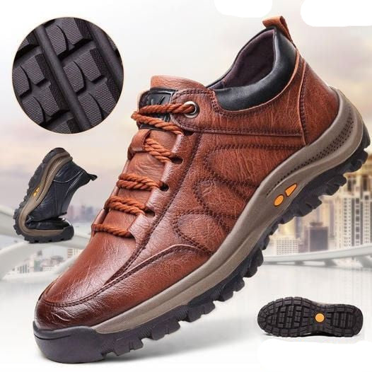 Comfortable Men's Leather Orthotic Shoes