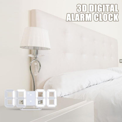 Modern 3D LED Alarm Clock Radio