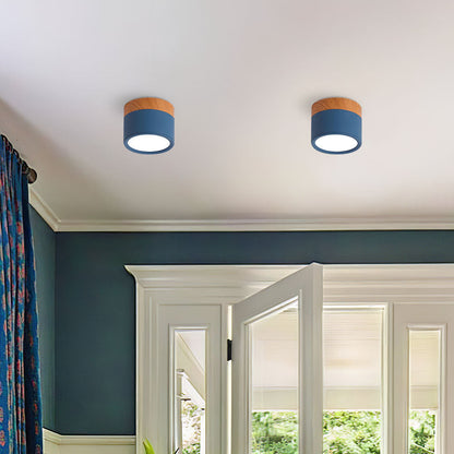 Soft White Wooden Ceiling Light Fixture