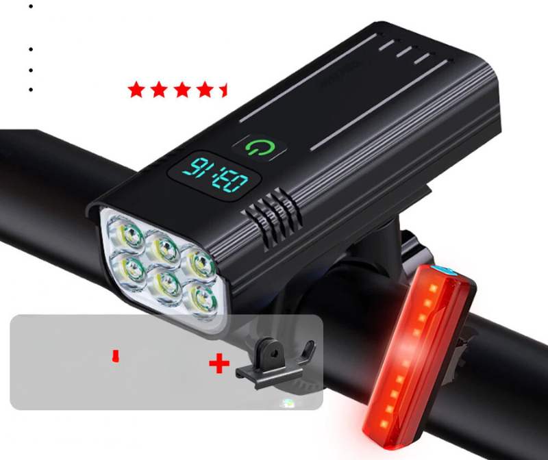 Bright 5000L LED Bicycle Front Light with USB Charger